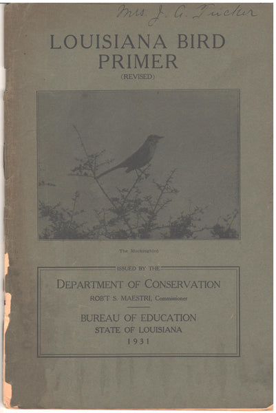 Louisiana's Bird Primer issued by the Louisiana Department of Conservation