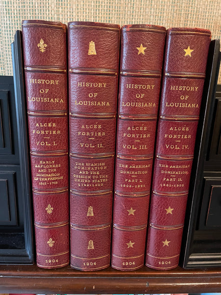 A History of Louisiana by Alcee Fortier - 4 Volumes - Deluxe Limited Edition 1904