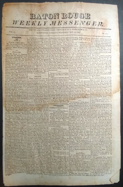 Baton Rouge Weekly Messenger - May 24, 1826, Vol. 1, No. 11