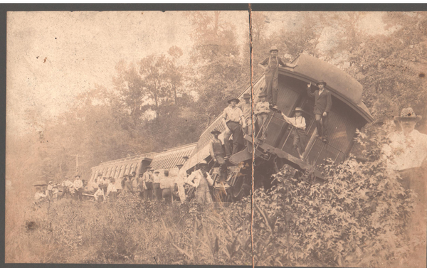 Early Train Wreck  near Collins, Mississippi