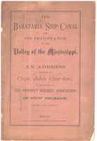 The Barataria Ship Canal and Its Importance to the Valley of the Mississippi