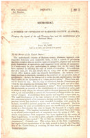 1841 Memorial of Citizens of Barbour County, Alabama