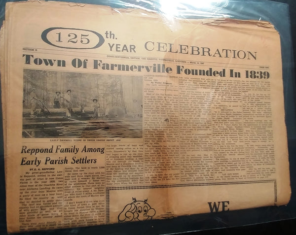 Farmerville Louisiana Gazette Newspaper