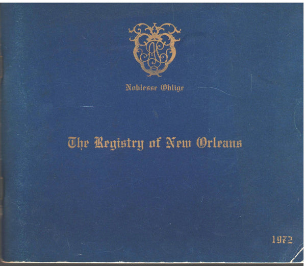 The Registry of New Orleans - 1972