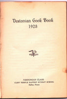The Vestonian Cook Book 1928, Dallas, Texas