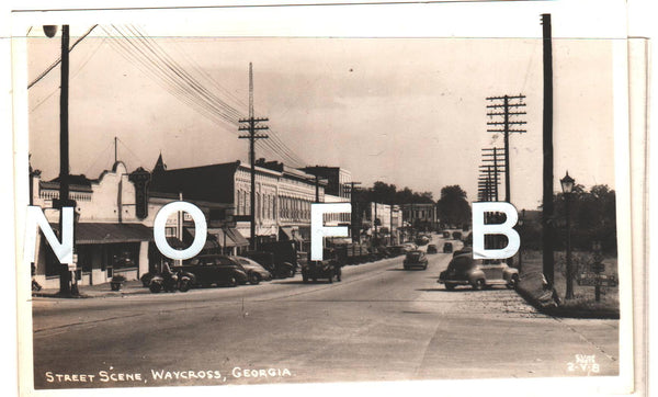 Waycross, Georgia Street Scene - 1940's