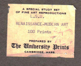 LSU Renaissance-Modern Art - Study Set of Fine Art Reproductions - 100 Prints