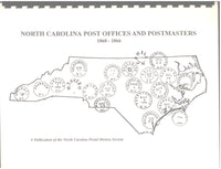 North Carolina Post Offices and Postmasters 1860-1866 by Vernon S. Stroupe