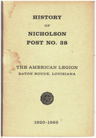 History of Nicholson Post No. 38 by Colonel Wilfred E. Lessard, Jr.