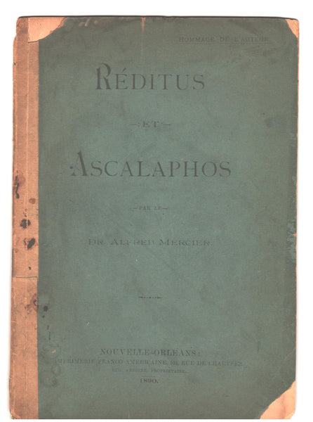 Reditus et Ascalaphos by Dr. Albert Mercier