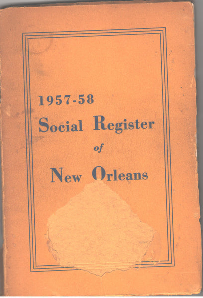 1957-58 Social Register of New Orleans