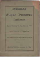 Louisiana Sugar Planters' Association - 1889