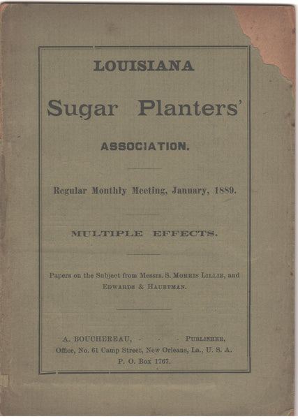 Louisiana Sugar Planters' Association - 1889