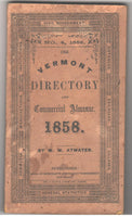 The Vermont Directory No.4, 1858 by W. W.  Atwater